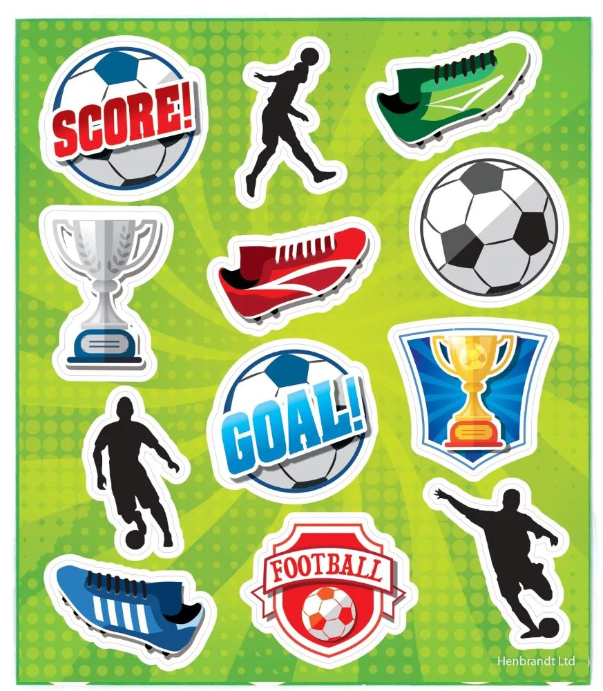 12 adesivi degli amici del calcio