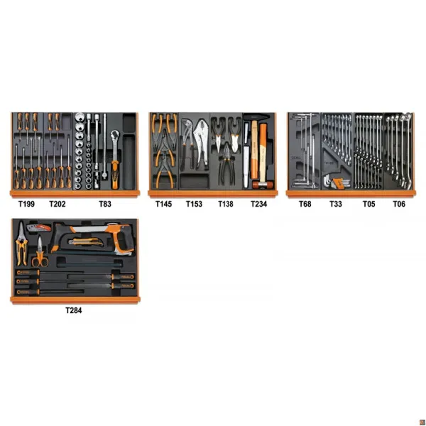5904VU/2T CONTENUTI 104 UTENSILI PER MANUTENZIONI UNIVERSALI BETA UTENSILI 059041070