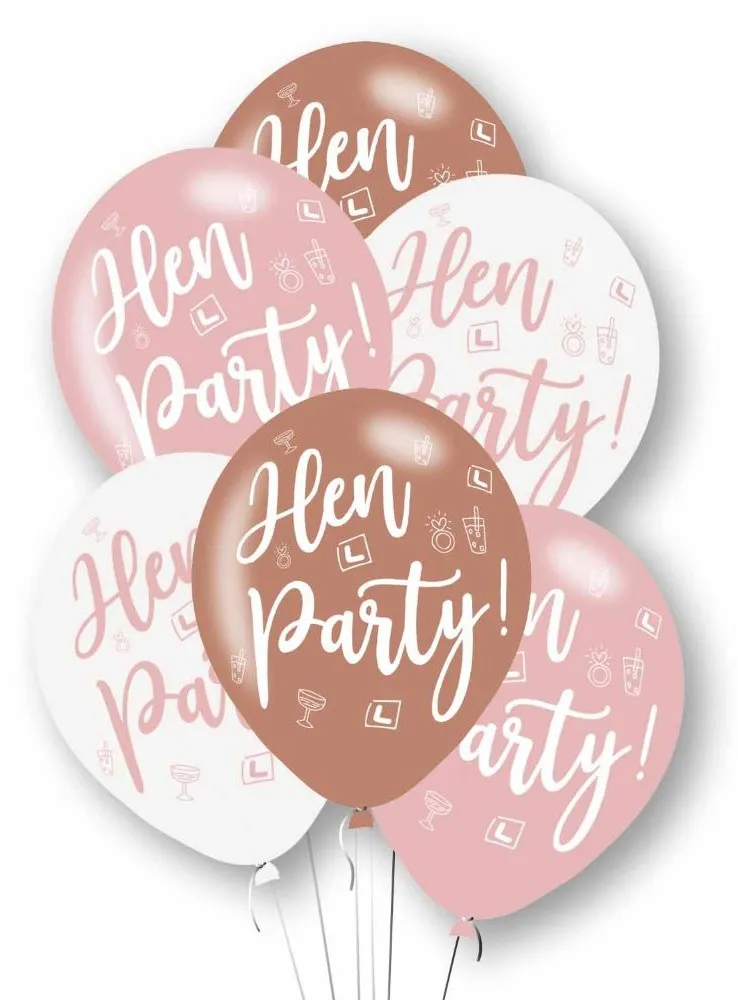 6 palloncini rosa per addio al nubilato