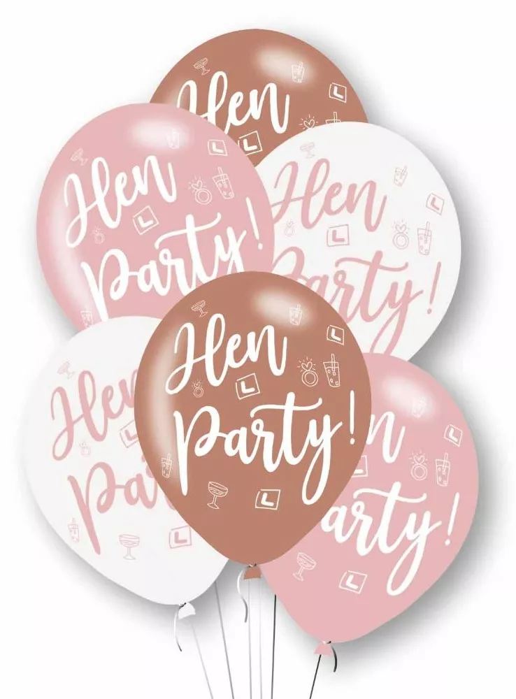 6 palloncini rosa per addio al nubilato