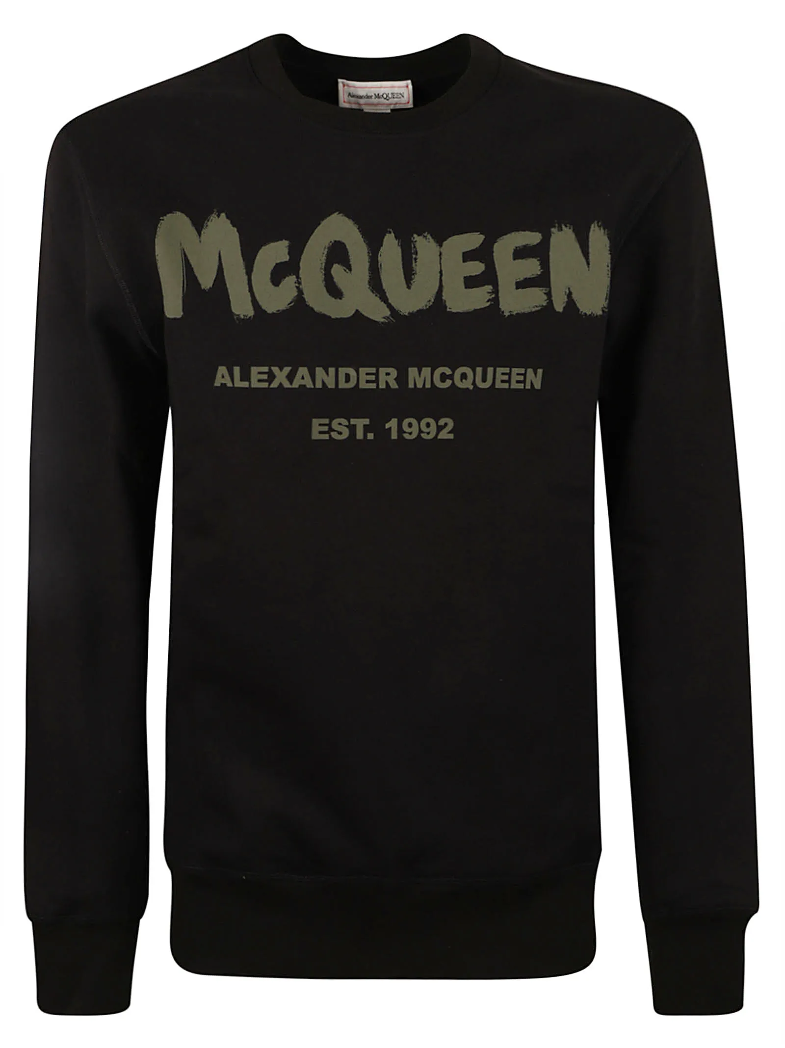ALEXANDER McQUEENGRAFFITI PRT SWEATER Black/Khaki