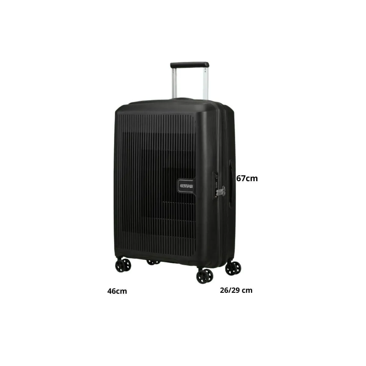 AMERICAN TOURISTER TROLLEY MEDIO MD8-002-09 AEROSTEP NERO  