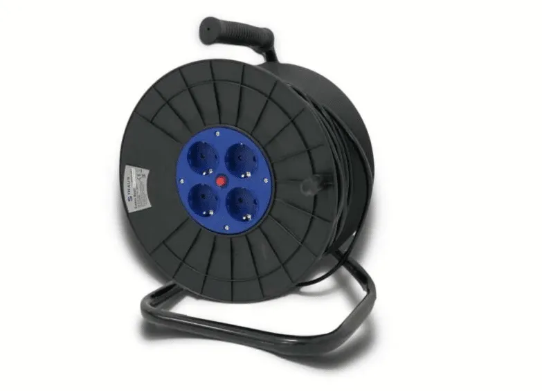 Avvolgicavo elettrico supporto prolunga portatile 4 prese arrotolatore cavo 25 mt 003st 