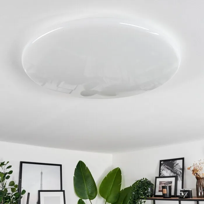 Benifla Plafoniera LED Bianco, 1-Luce, Telecomando