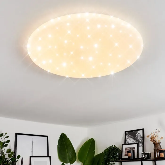 Benifla Plafoniera LED Bianco, 1-Luce, Telecomando
