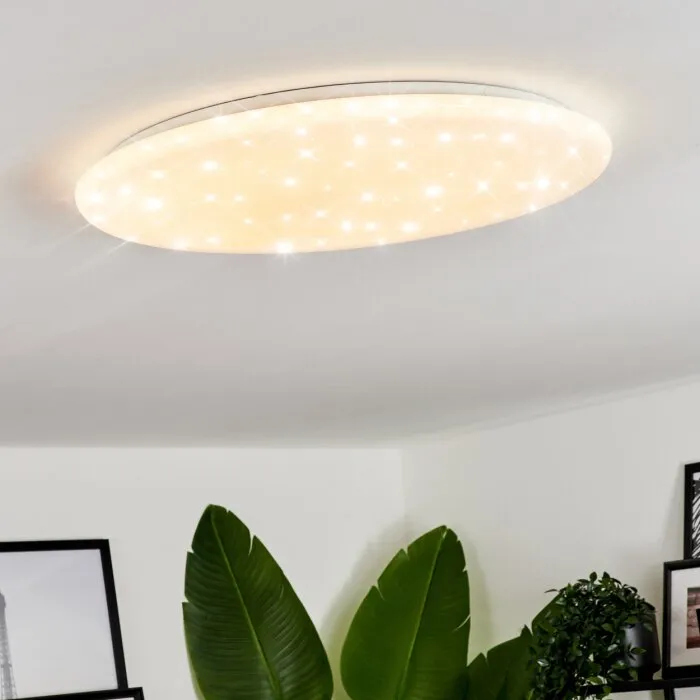 Benifla Plafoniera LED Bianco, 1-Luce, Telecomando