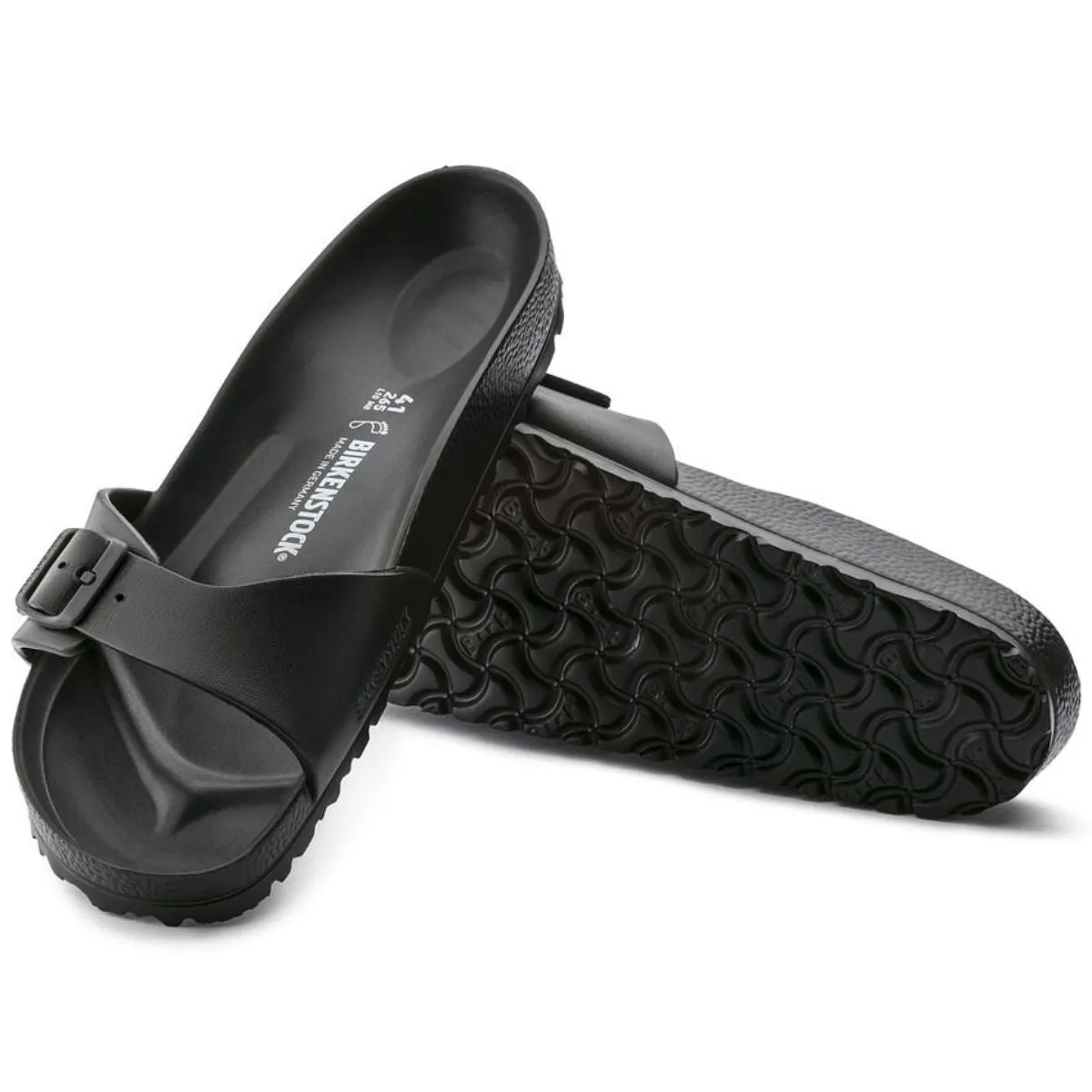 BIRKENSTOCK CIABATTA MADRID EVA 128163 NERO NARROW FIT  