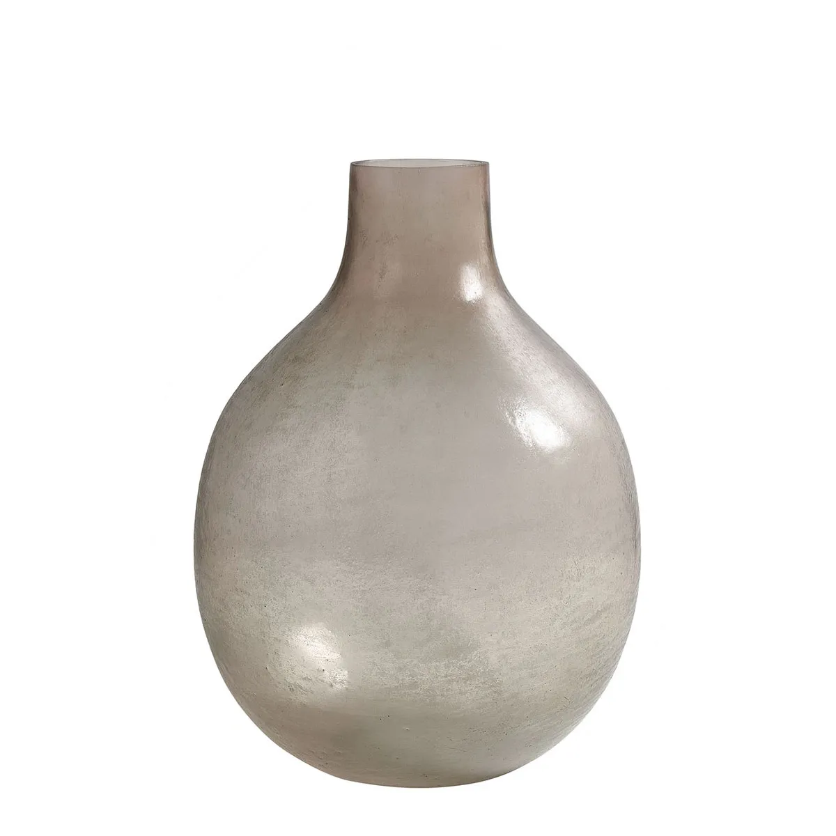  BLANC D'IVOIRE   JEANNE - Vase bonbonne en verre mercurisé givré - petit modèle | Rose