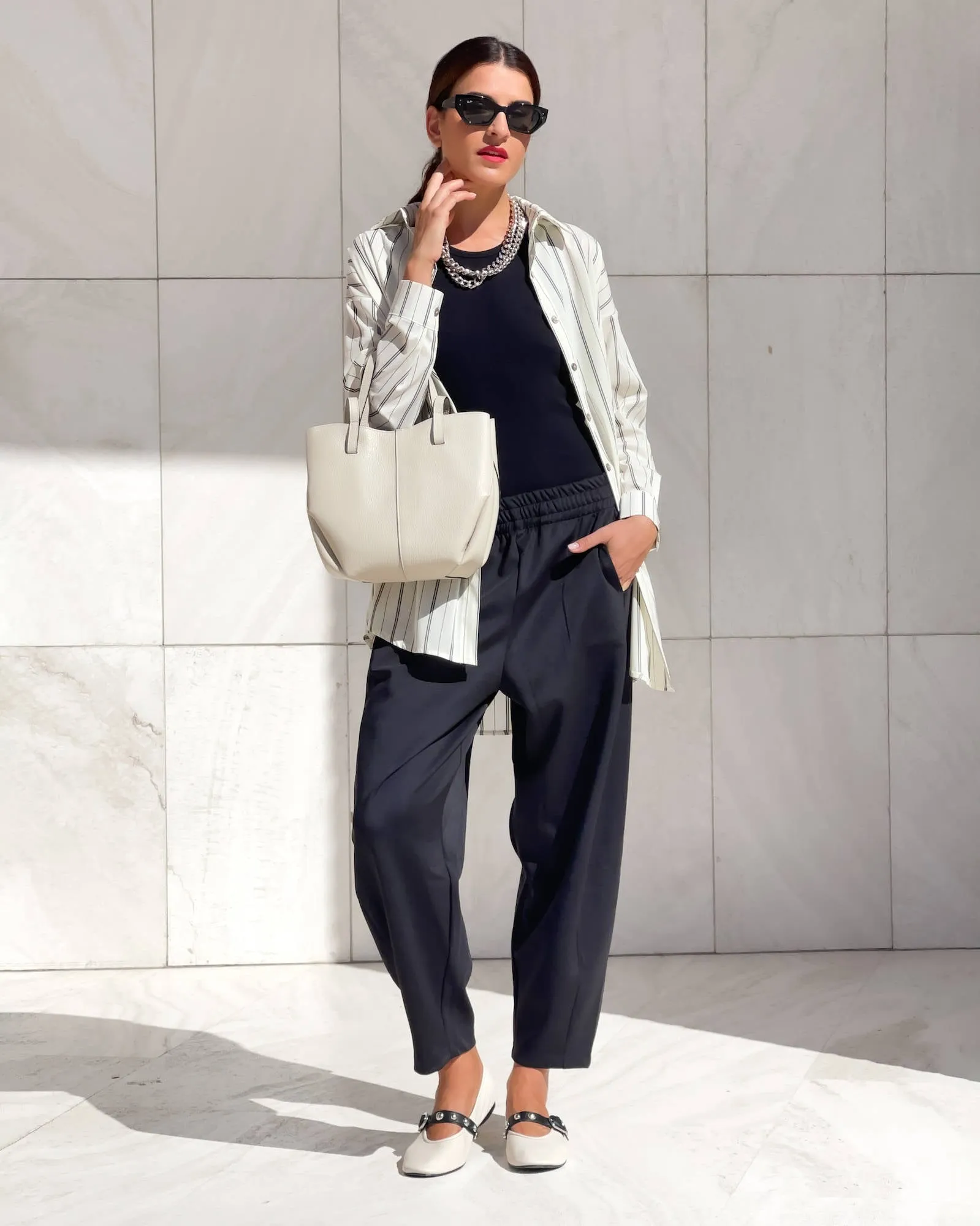 BORSA AMELIA IN PELLE CREAM