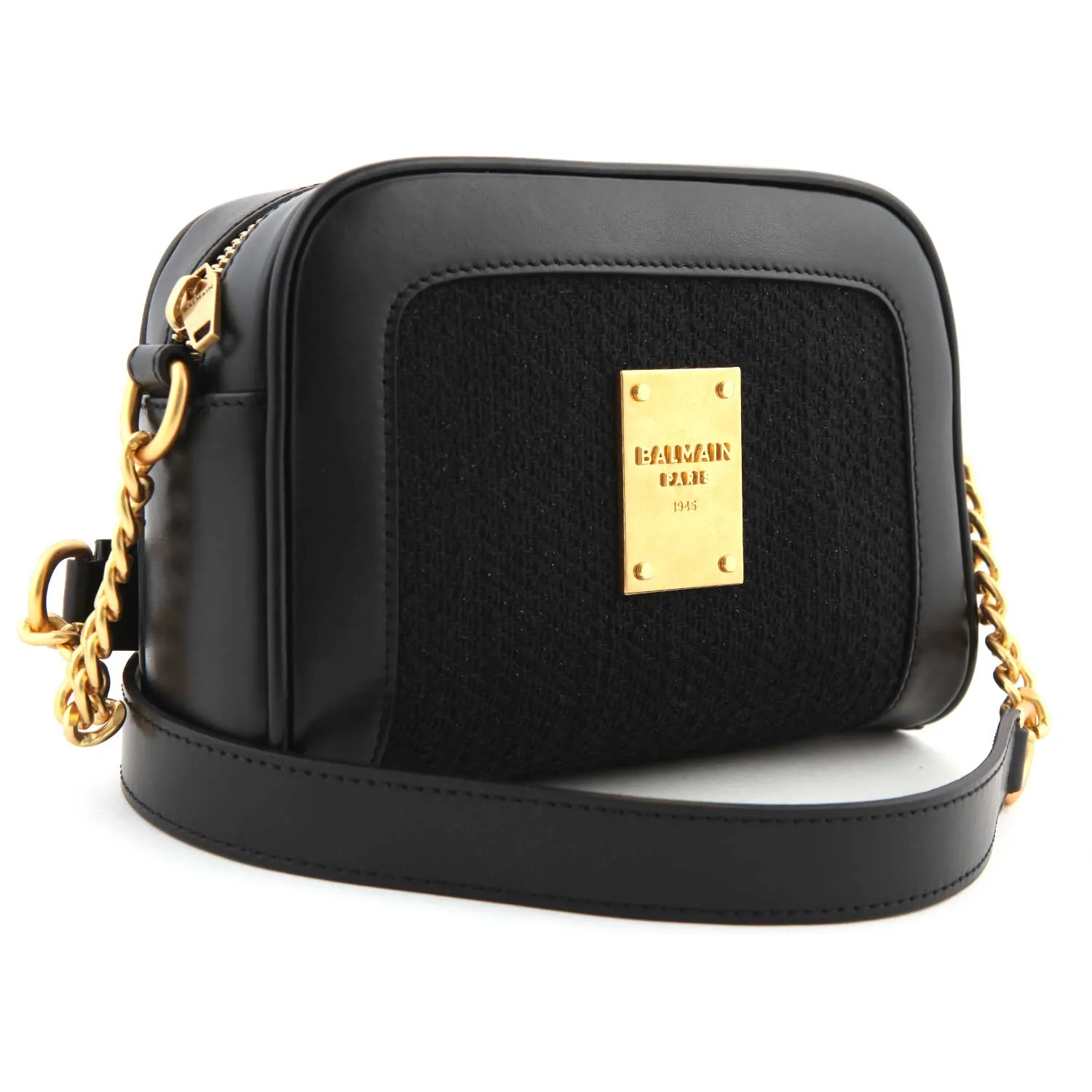 Borsa Tracolla Rettangolare Nera E Oro