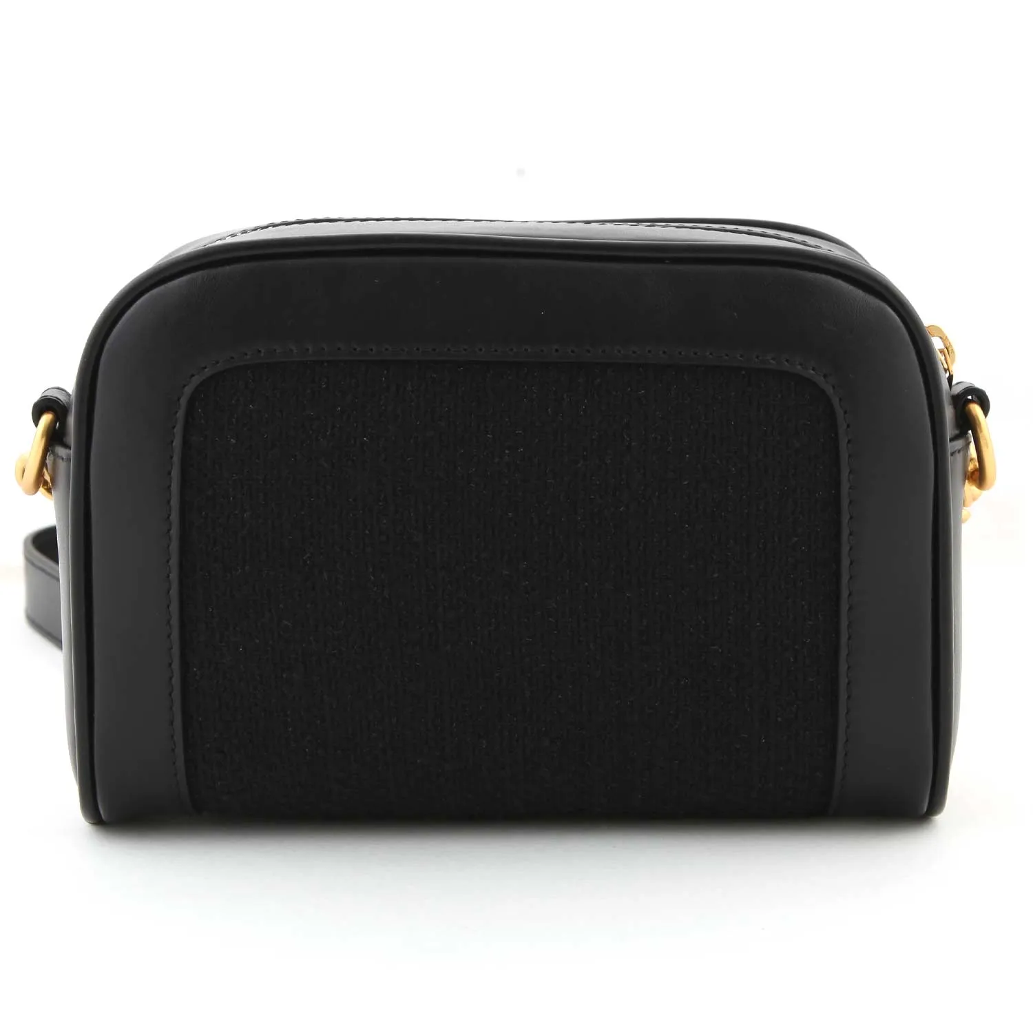 Borsa Tracolla Rettangolare Nera E Oro