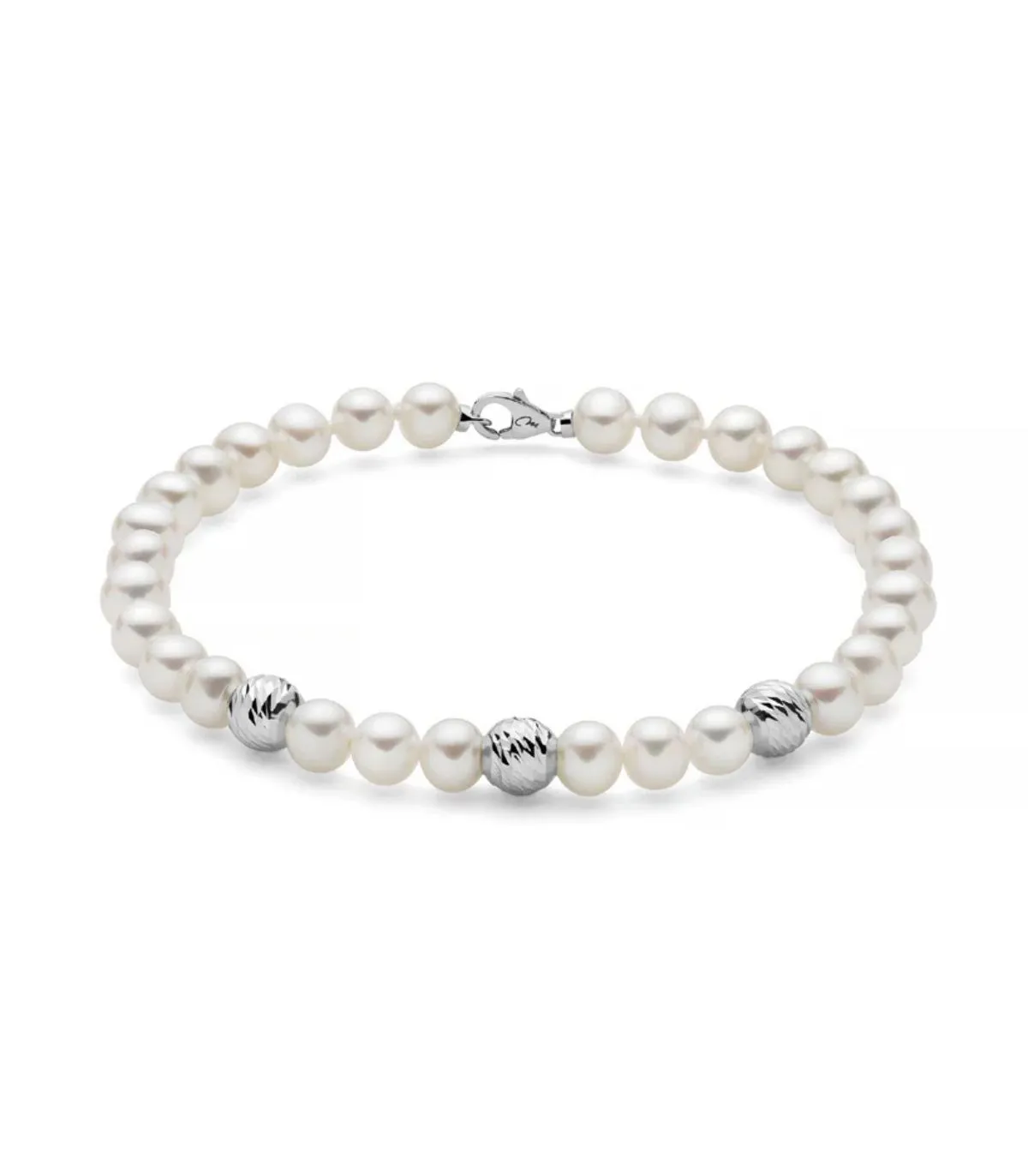 Bracciale Miluna Oro Bianco 9kt e Filo Di Perle PBR3513BX