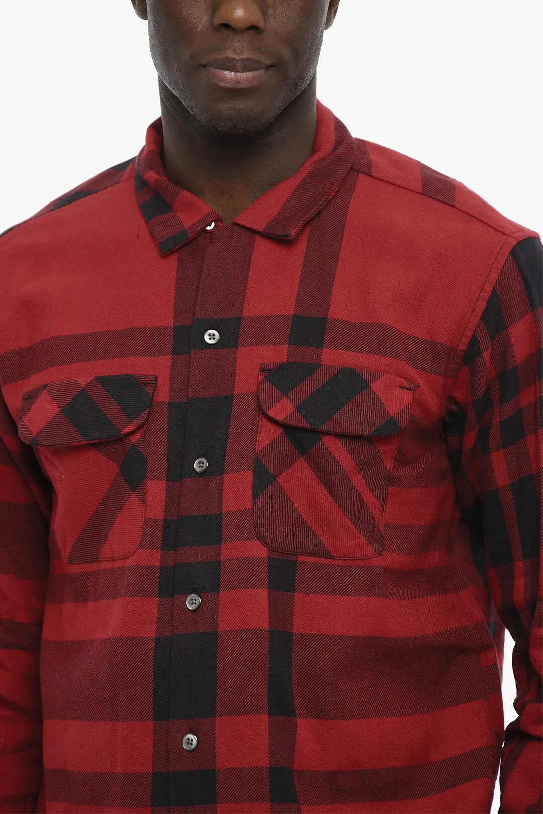 Camicia Motivo Tartan con Doppio Taschino