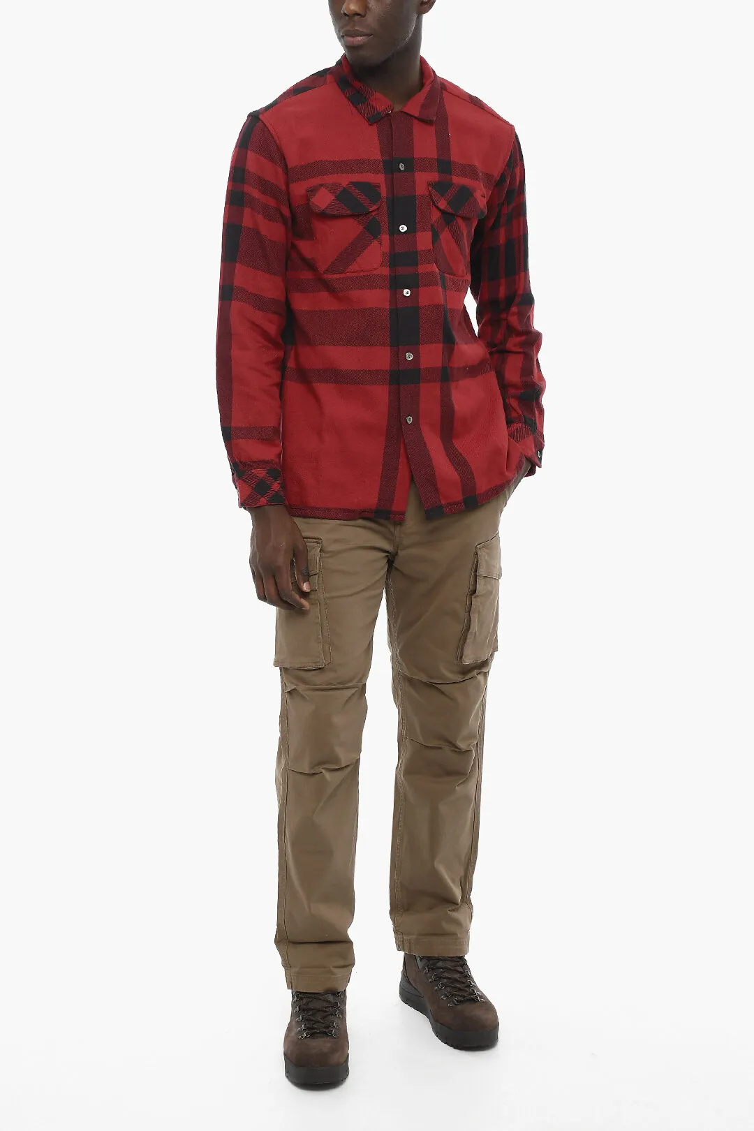 Camicia Motivo Tartan con Doppio Taschino