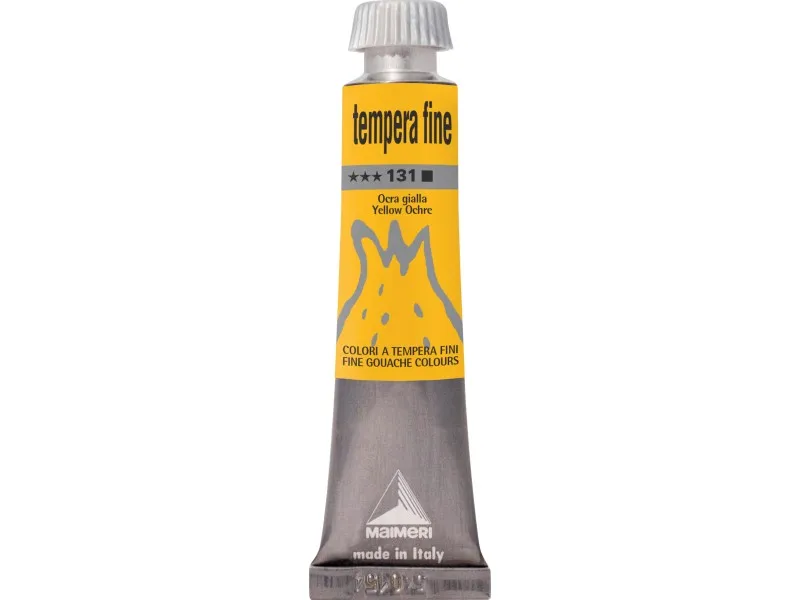 Colore tempera fine ocra gialla 20 ml