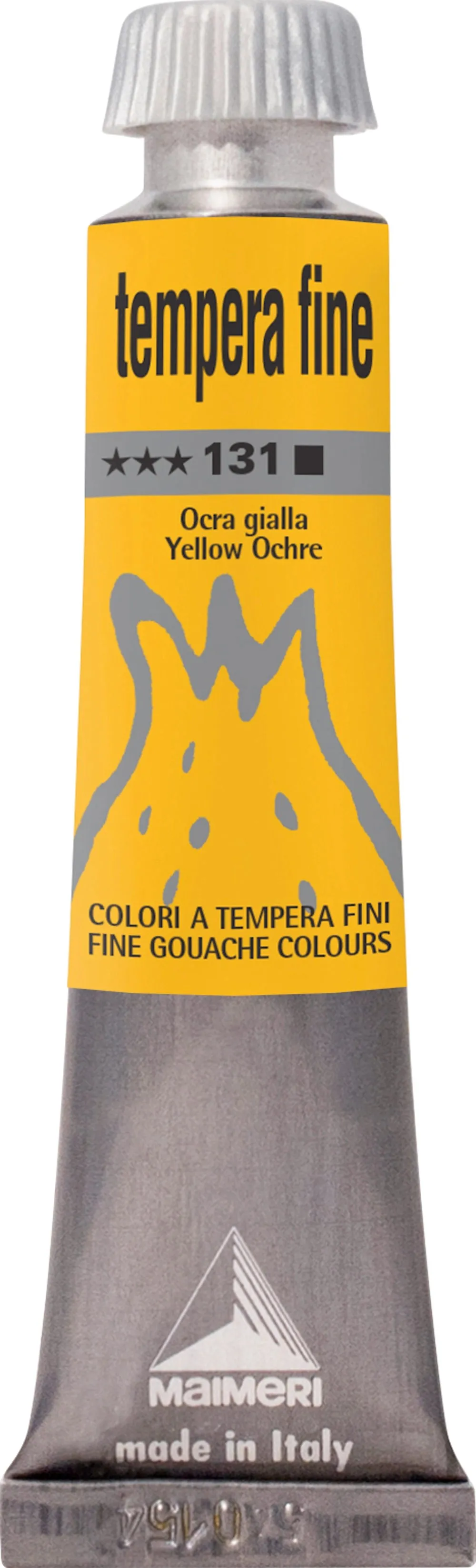 Colore tempera fine ocra gialla 20 ml