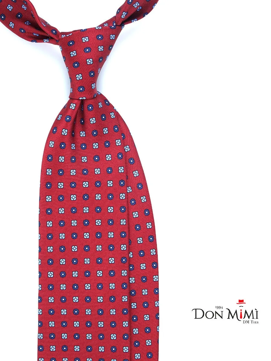 Cravatta sartoriale 3 pieghe STEFANY in pura seta inglese Rosso 