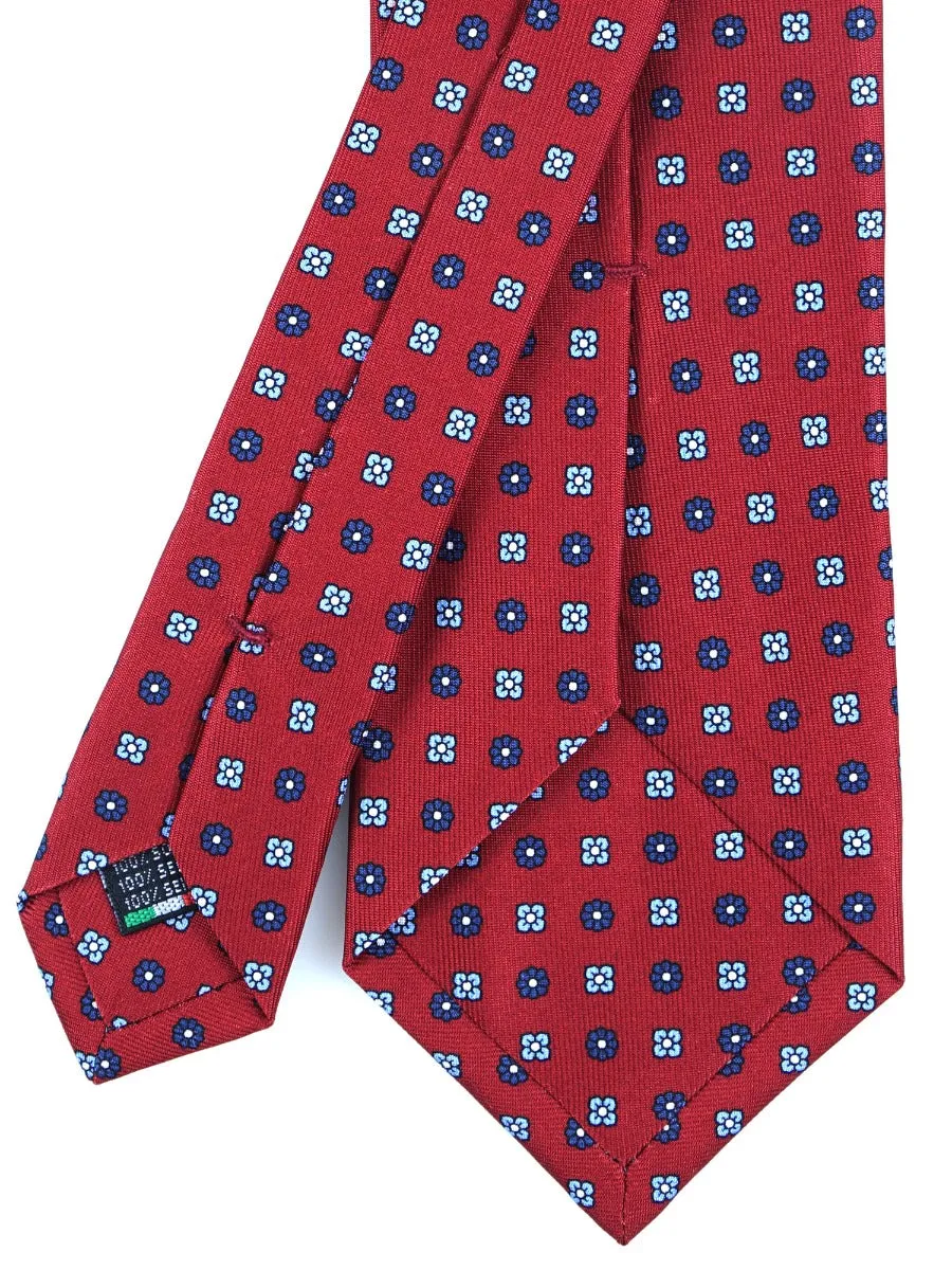 Cravatta sartoriale 3 pieghe STEFANY in pura seta inglese Rosso 