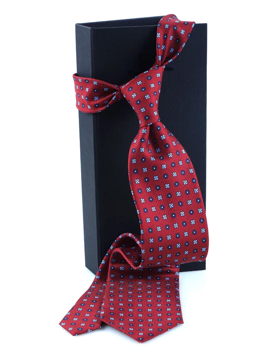 Cravatta sartoriale 3 pieghe STEFANY in pura seta inglese Rosso 