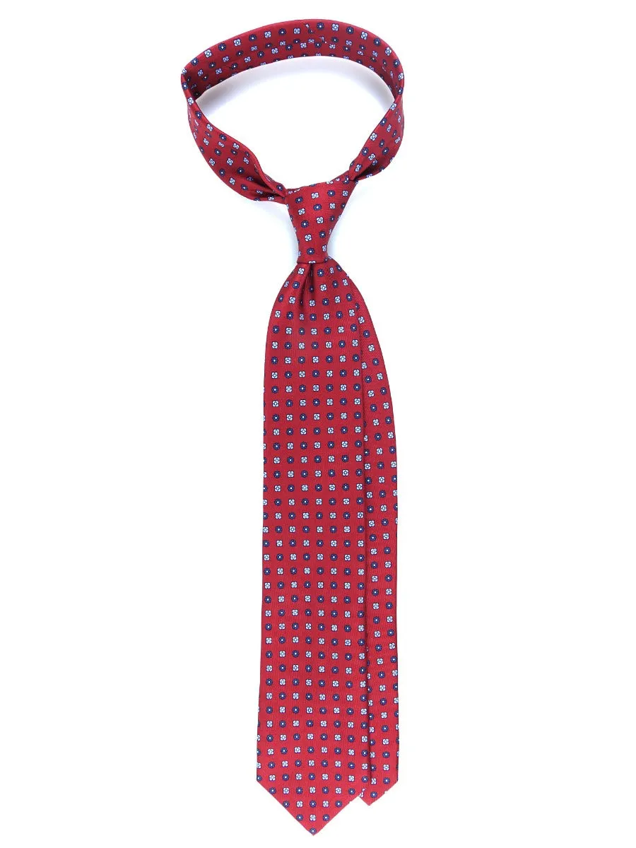 Cravatta sartoriale 3 pieghe STEFANY in pura seta inglese Rosso 