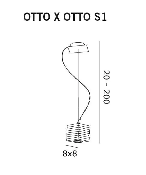 De Majo Otto x Otto S1 Lampada Sospensione 1 Luce Cristallo
