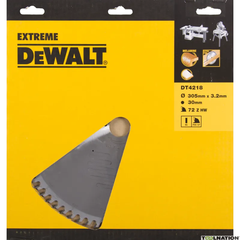 DeWalt Accessori DT4218-QZ DT4218 Lama HM 305 x 30 x 72T Melamina