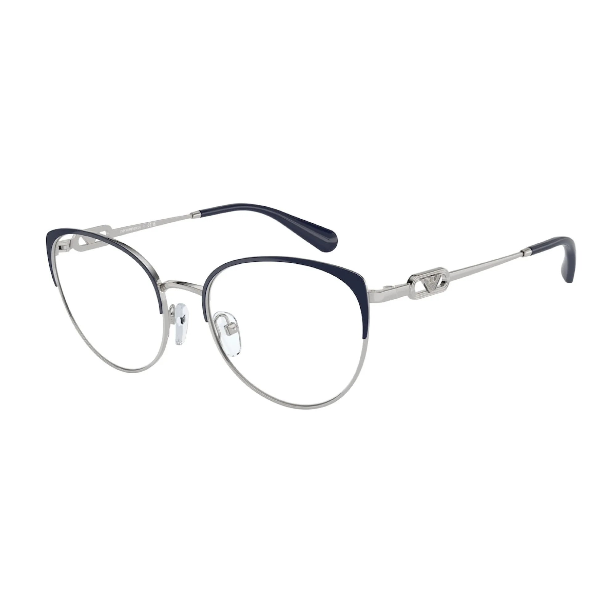  Emporio Armani EA 1150 - 3368 Argento Lucido/blu | Occhiale Da Vista Donna 