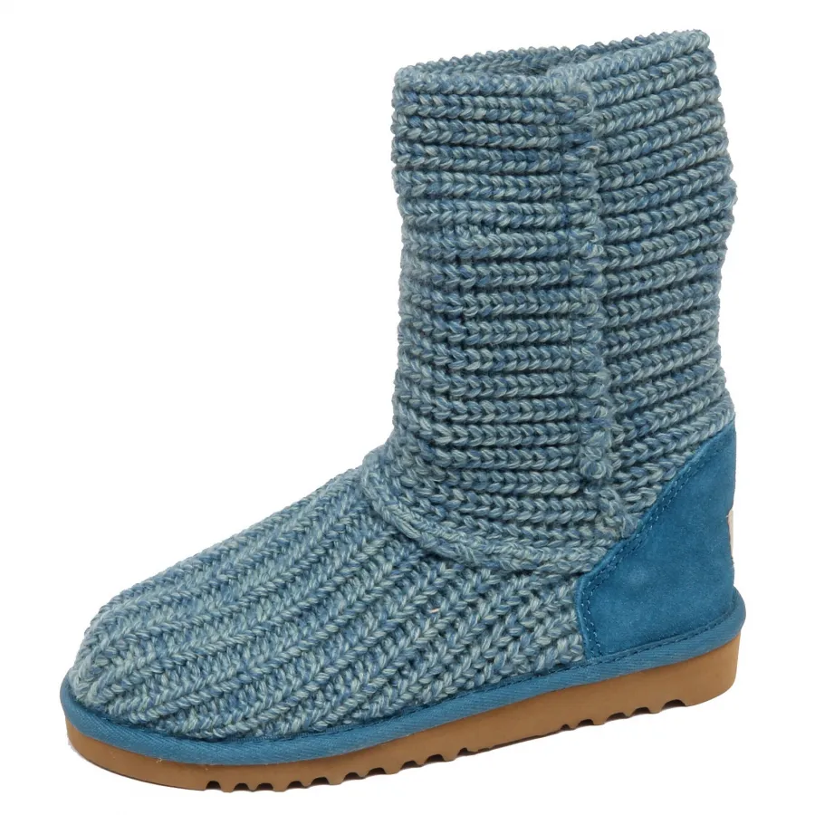 F3520 (NO BOX) stivale bimba girl UGG scarpe wool shoe boot light blue