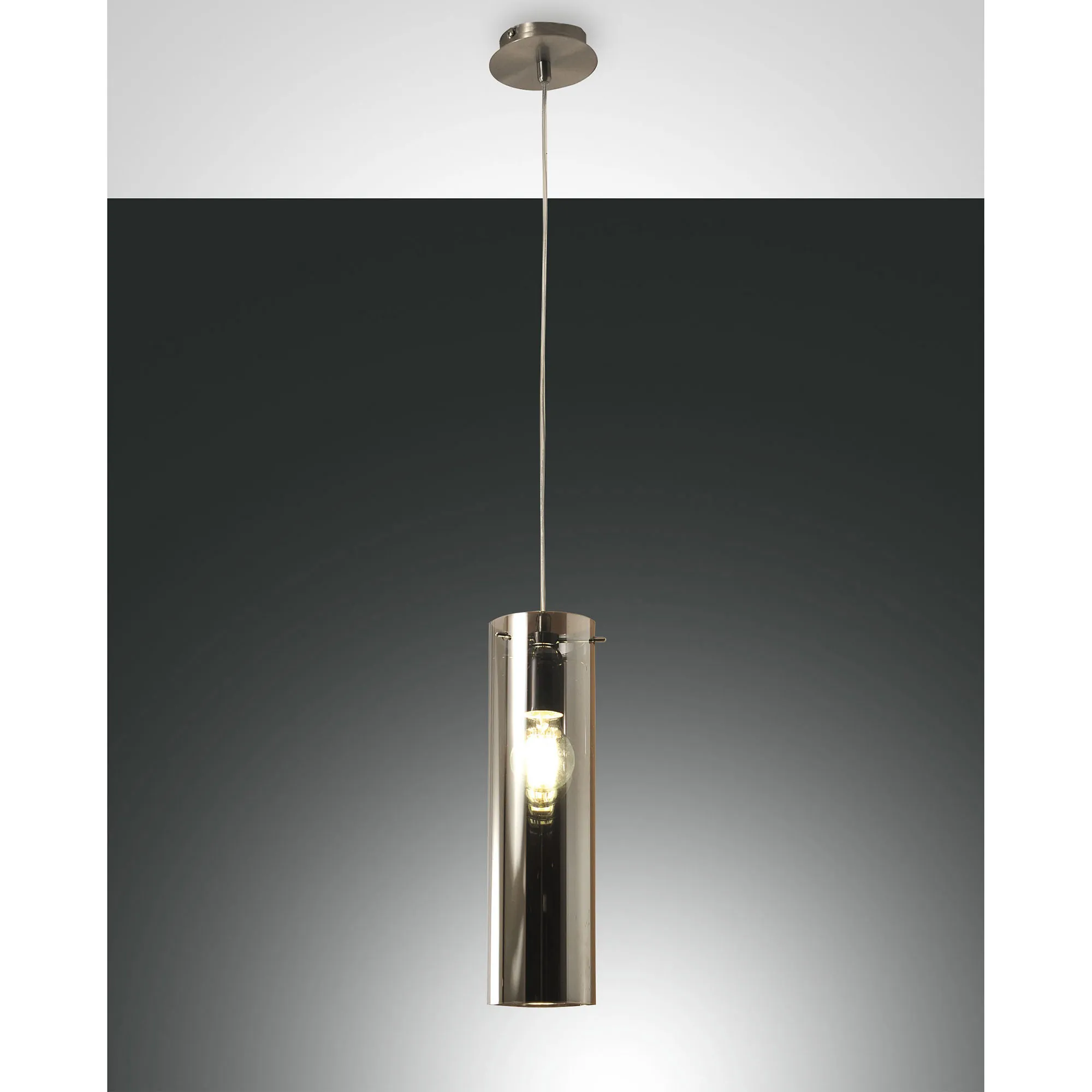 Fabas Luce  Lampada a sospensione moderna con struttura in metallo e diffusore in vetro Sintesi - 60W
