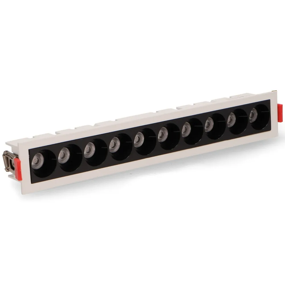 Faretto Led da incasso Vienna 20W Rettangolare Cornice bianca Apertura 36 gradi Bianco neutro 4000K M LEDME