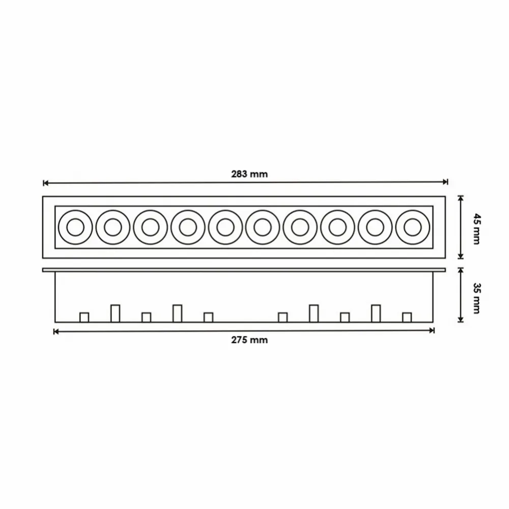 Faretto Led da incasso Vienna 20W Rettangolare Cornice bianca Apertura 36 gradi Bianco neutro 4000K M LEDME