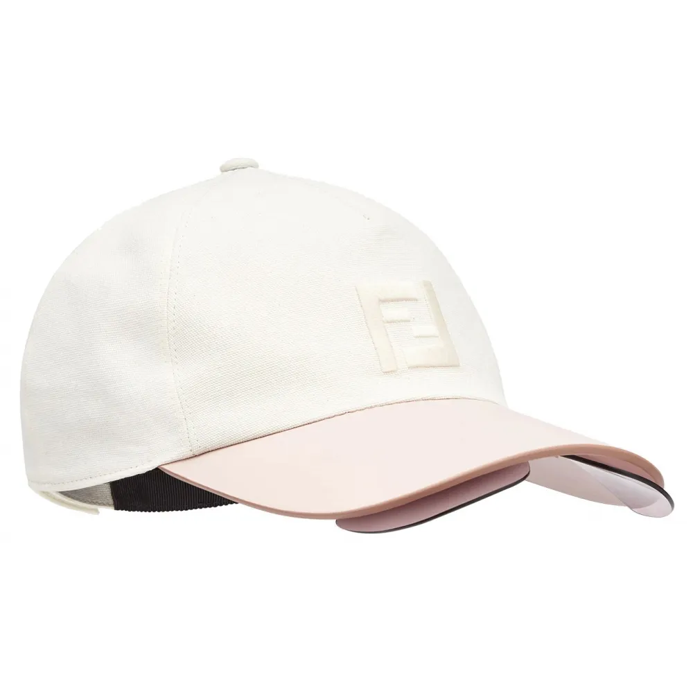 Fendi - FS Fendi Eyecap - Baseball Cap Sfilata con Occhiali da Sole - Beige - Occhiali da Sole - Fendi Eyewear