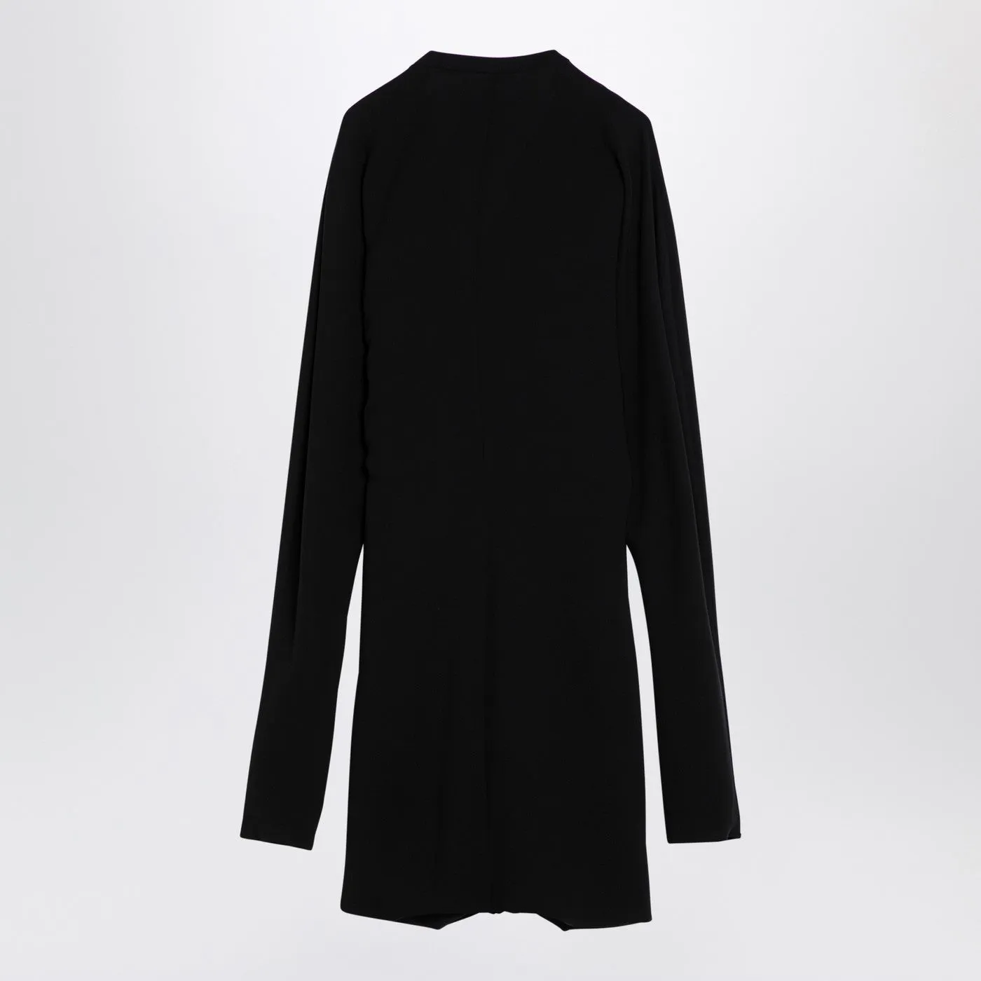 Filosofia Black Light Crepe Crepe Short Dress with Ruffles