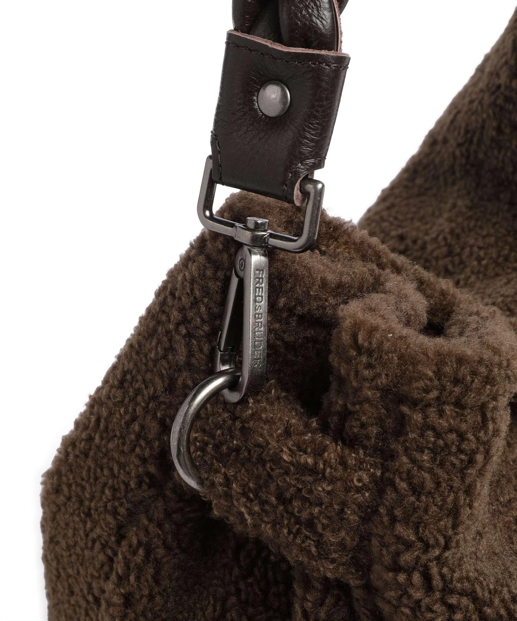  FredsBruder Cuddle Borsa hobo poliestere, pelle granulata marrone  