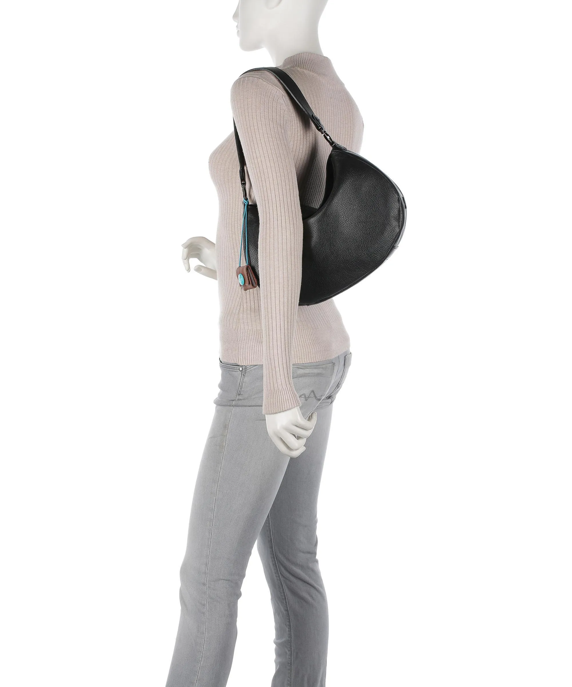  Gabs San Francisco Angelique M Borsa hobo pelle di vitello grana nero  