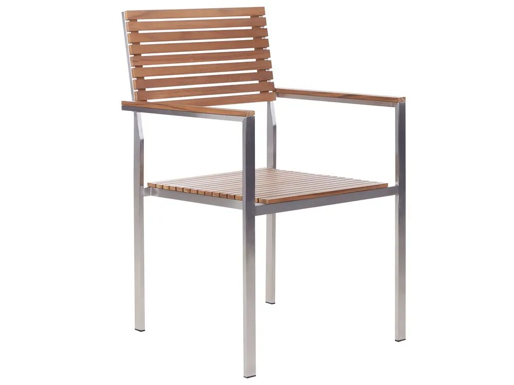 Garden Dining Set 6 Seater VIAREGGIO FSC® Certified Teak Wood Brown