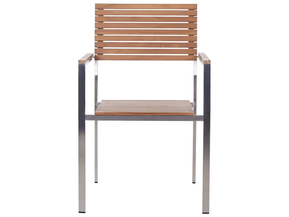 Garden Dining Set 6 Seater VIAREGGIO FSC® Certified Teak Wood Brown