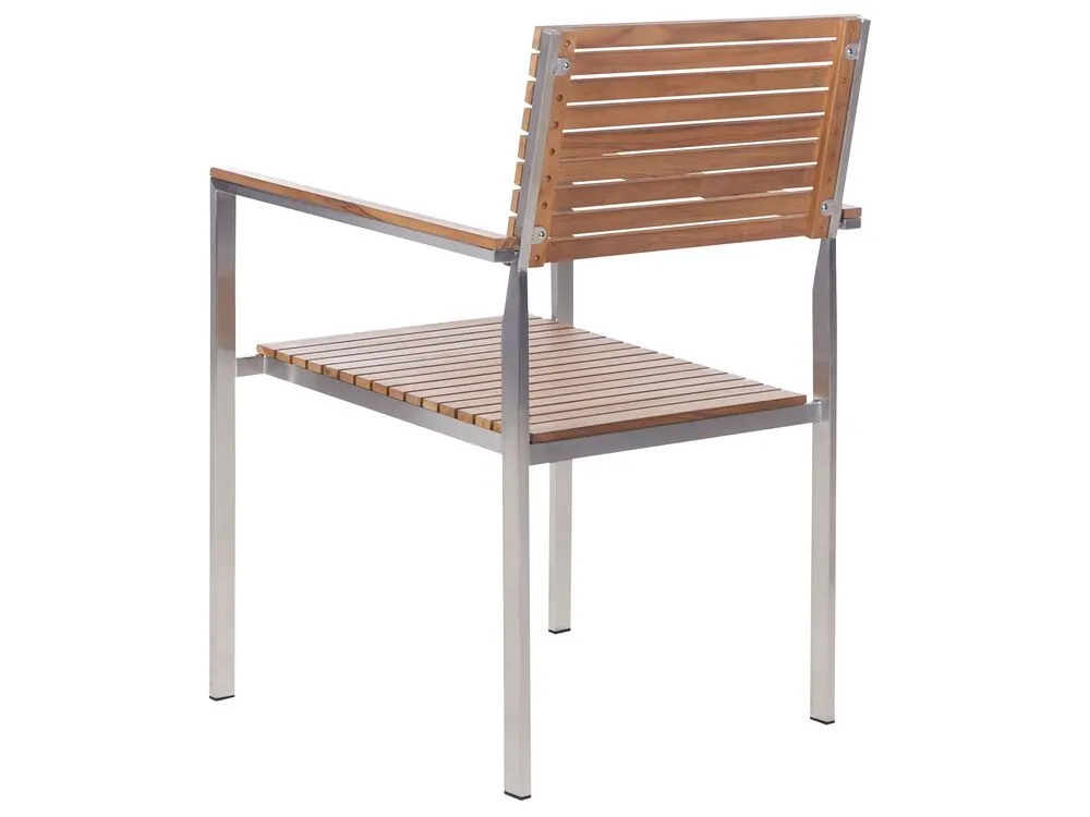 Garden Dining Set 6 Seater VIAREGGIO FSC® Certified Teak Wood Brown