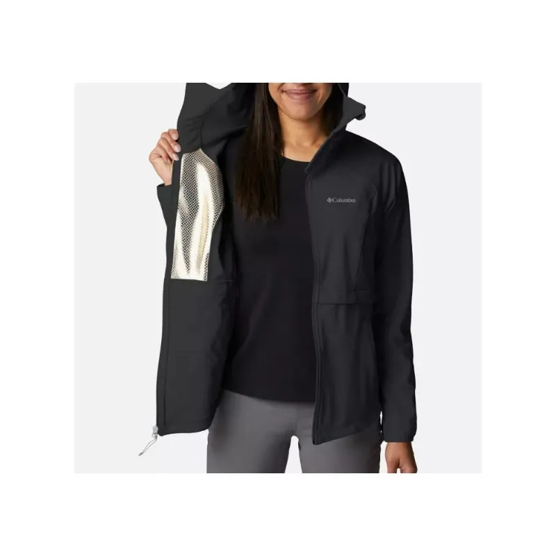 Giacca da trekking softshell da donna Columbia Canyon Meadows (nero)