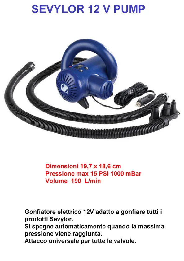 Gonfiatore Elettrico SEVYLOR 12 V