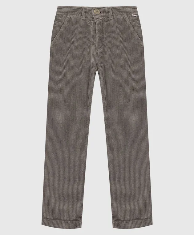 Il Gufo Pantaloni in velluto a coste grigi per bambini A21PL311V60121012