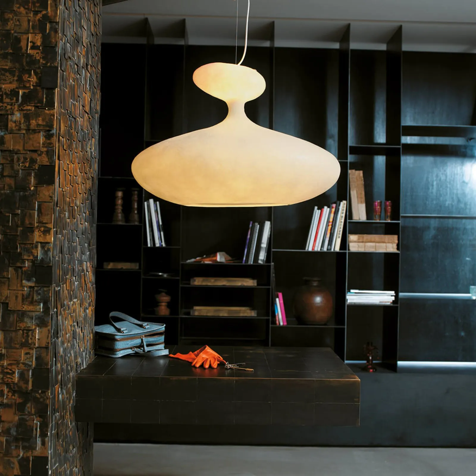 kdln lampada a sospensione E.T.A. Sat, bianco, 80 x 60 cm