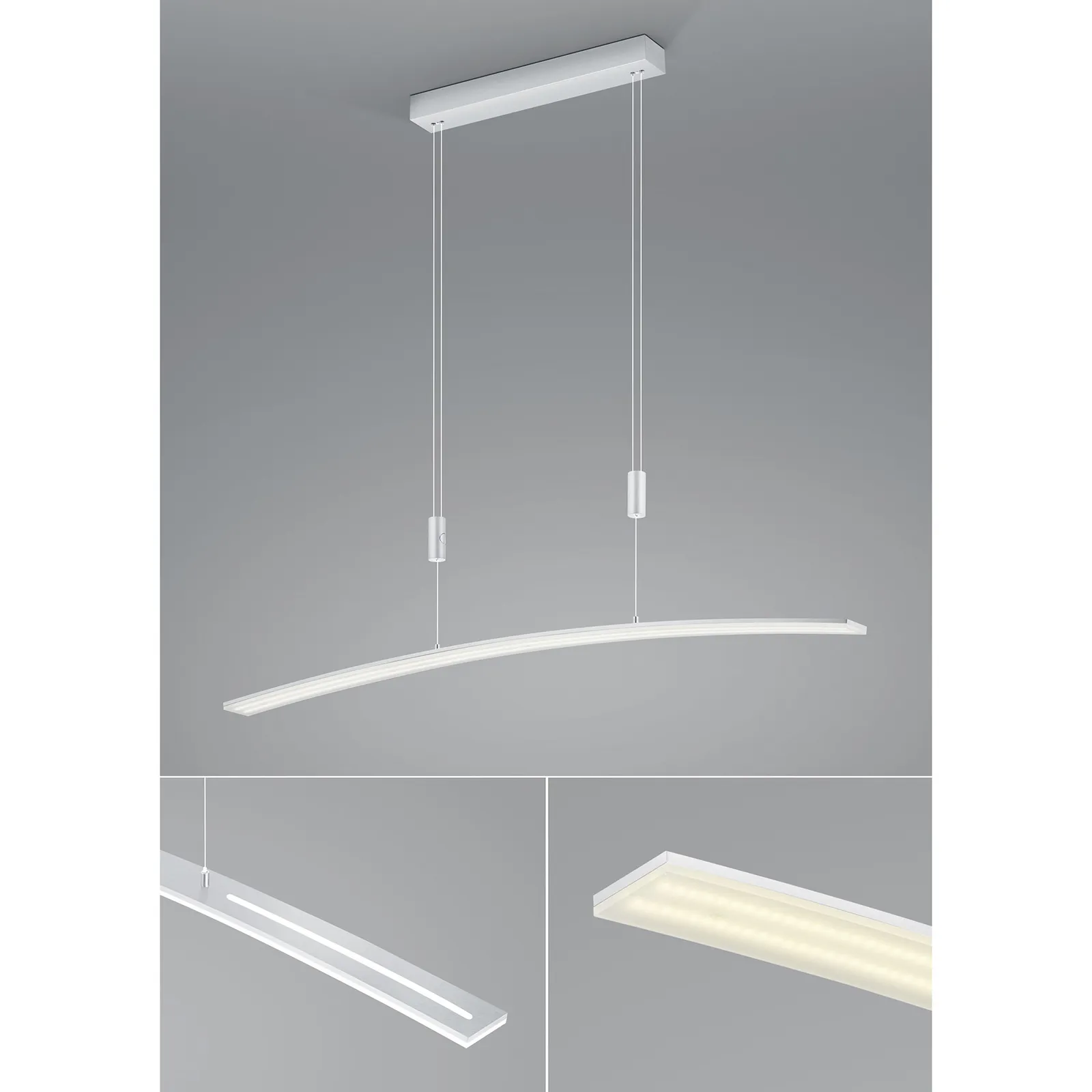 Lampada a sospensione LED Dual con telecomando CCT alluminio
