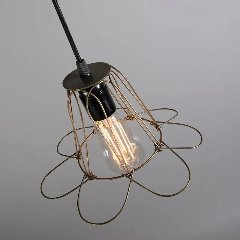 Lampada a sospensione PACIFIC oro antico