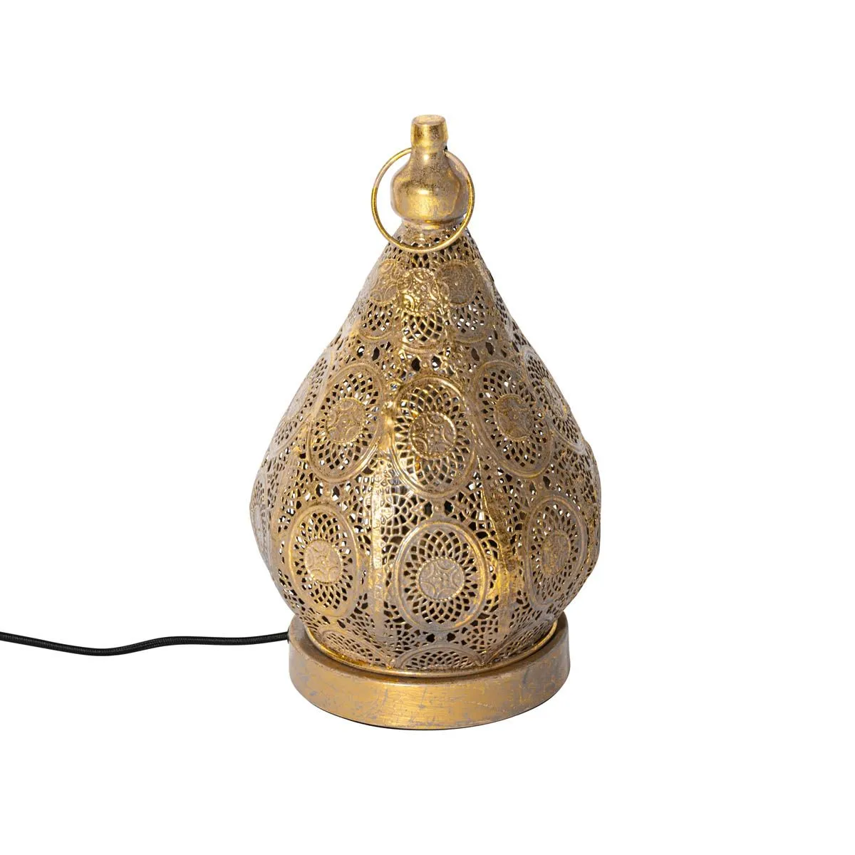 Lampada da tavolo orientale dorata 19 cm - Mowgli