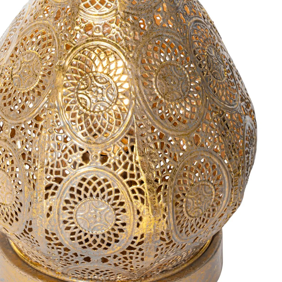 Lampada da tavolo orientale dorata 19 cm - Mowgli