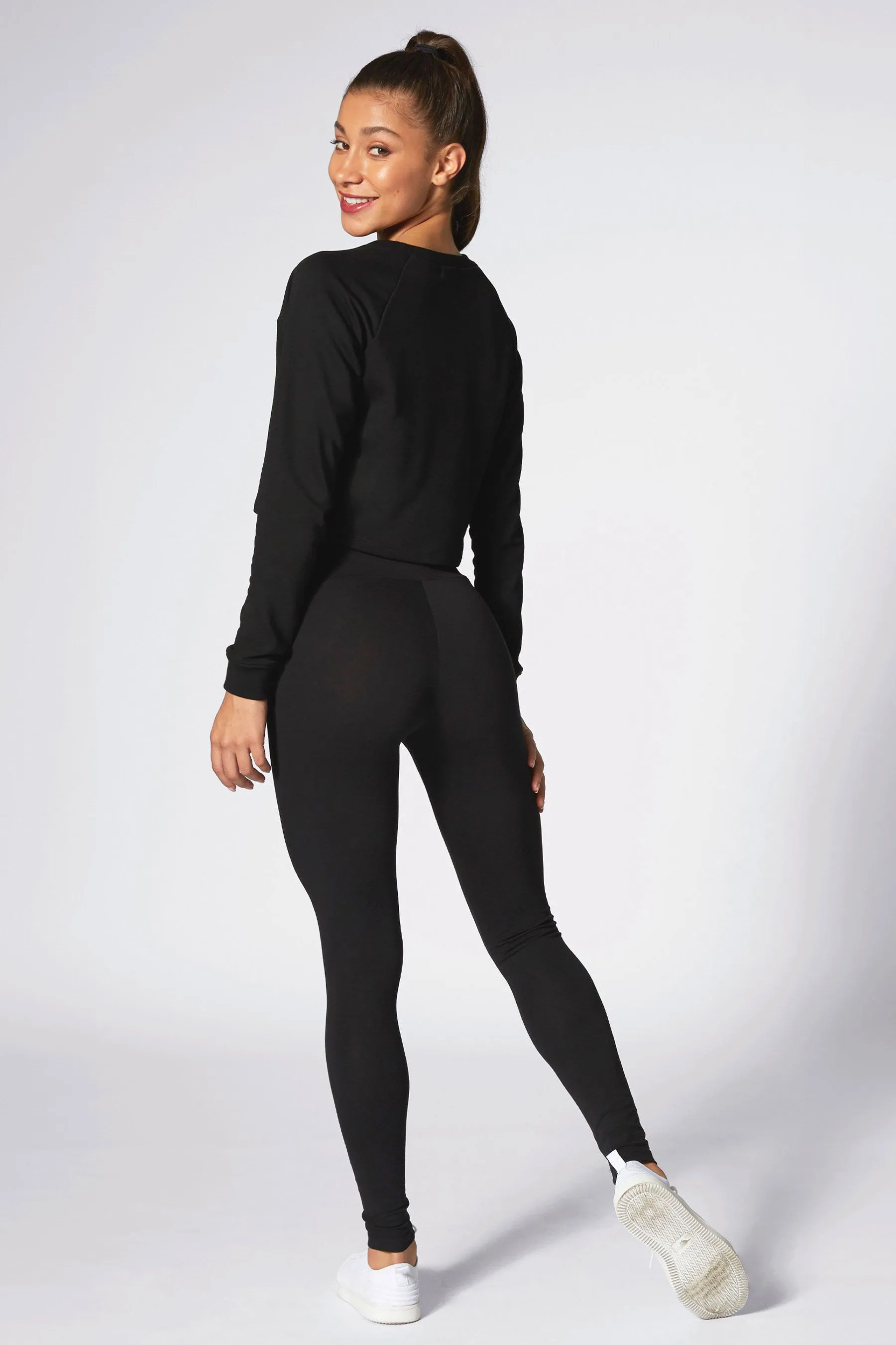 Leggings a vita alta con fascia larga