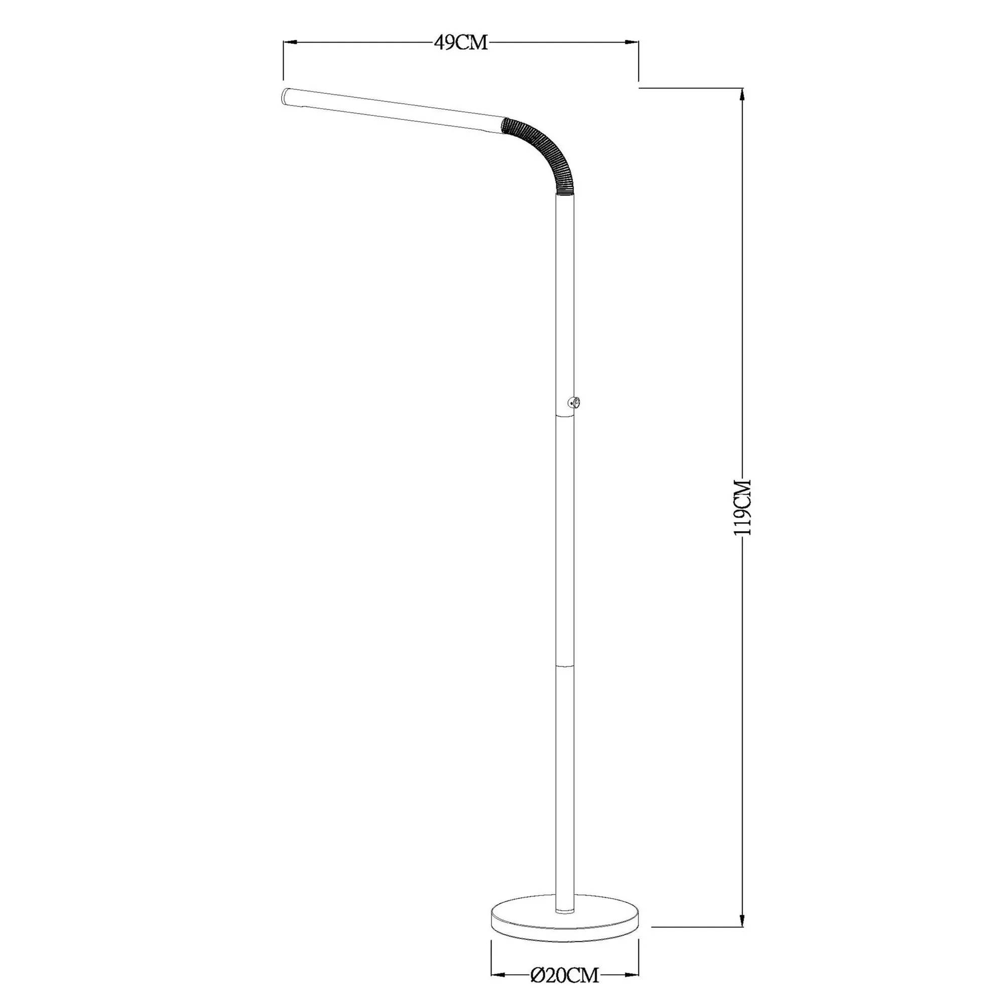 Lucide  Lampada da lettura da terra ricaricabile con LED dimmerabile dal design moderno Gilly - 3W - 2700k Luce Calda