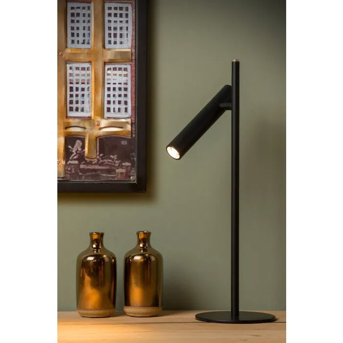 Lucide PHILON Lampada da tavolo LED Nero, 1-Luce