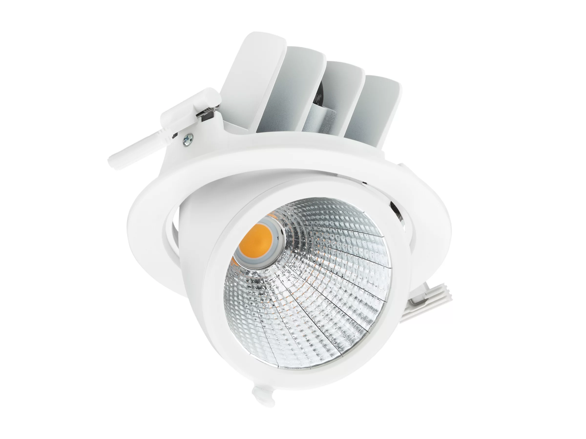 LuxSpace Accent Performance a gomito, 29.5 W, D155 mm, 3750 lm, Champagne, 2700 K, Riflettore in metallo a fascio largo ad alta 